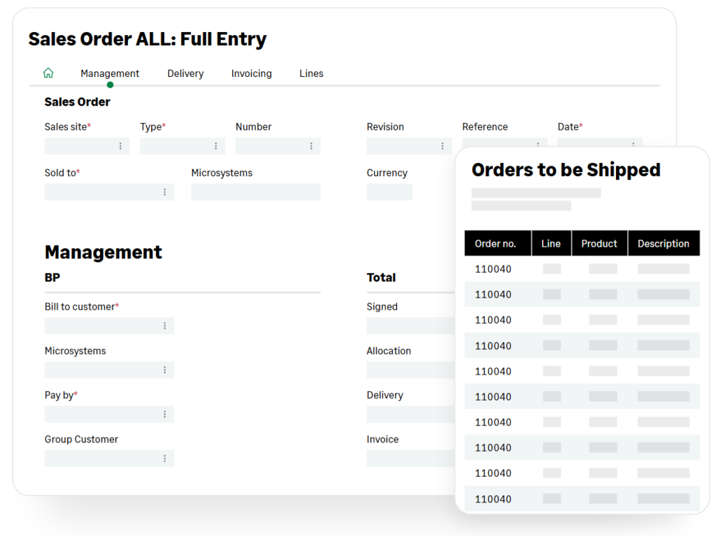 Sage X3 - sales order