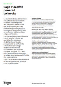 Sage Fiscalité powered by Invoke - Fiche produit